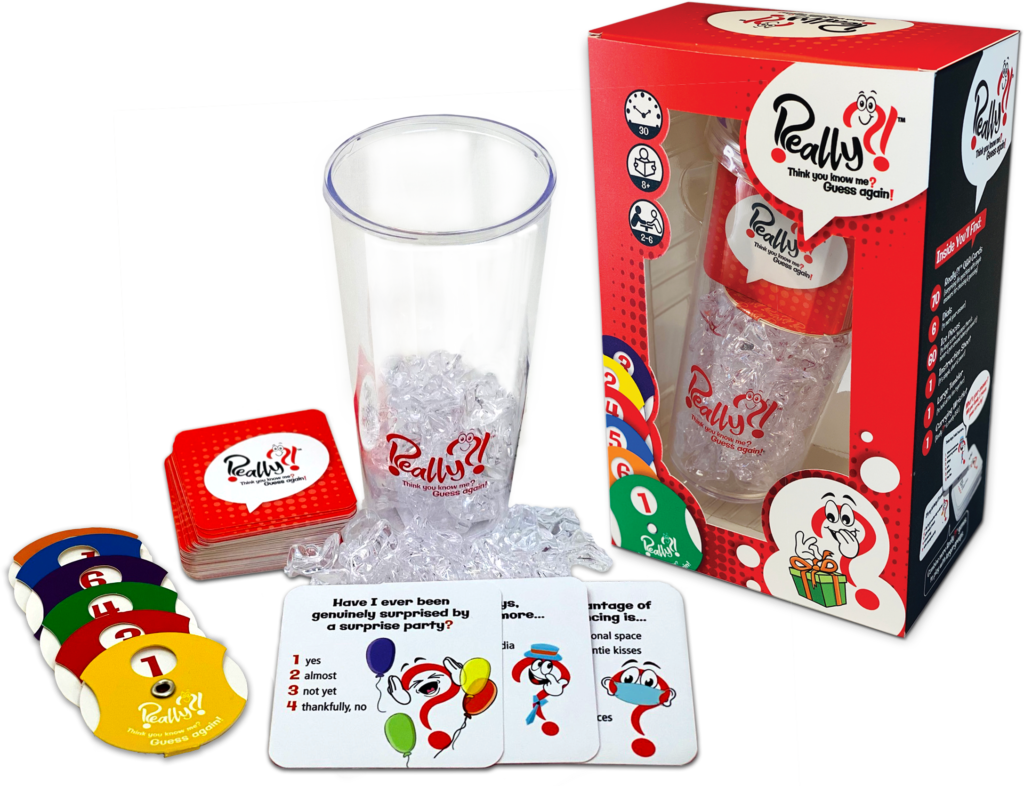 Really?! Think you know me? Think again! Game box and game parts